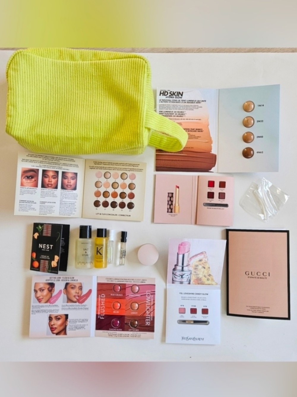 x13NWT Gucci YSL Lipstick Sephora Makeup Bag Foundation Danessa Myricks Red Pink